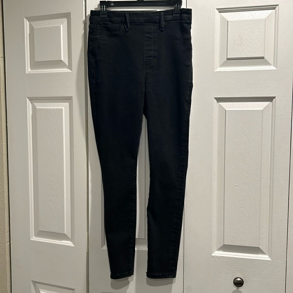 Good American Black Skinny Jeggings, Size 3 (Large)